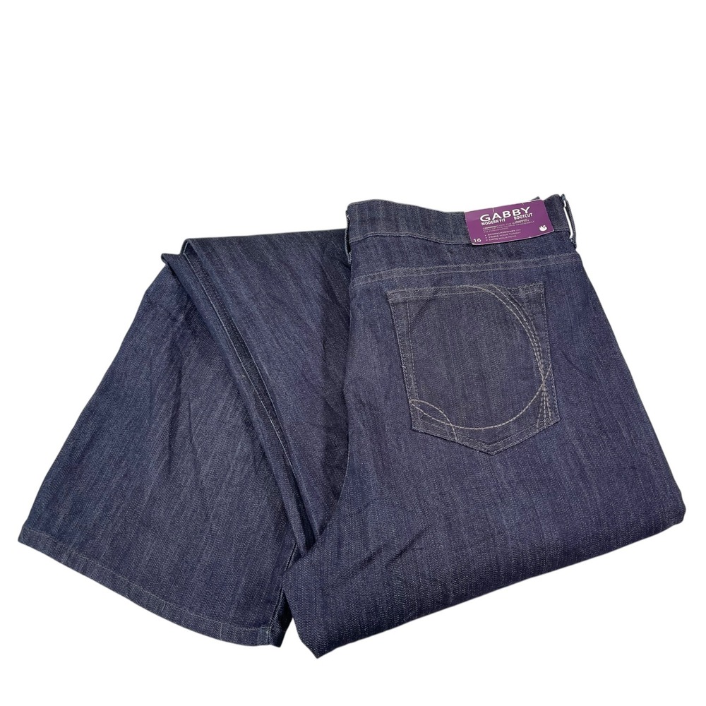 NEW Gloria‎ Vanderbilt 16 Blue Jeans Gabby Bootcut High Rise Dark Wash Denim